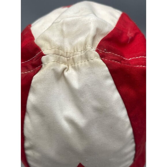 vtg Canada Bucket Hat Maple Leaf Logo sun red white cotton large READ - Picture 4 of 8